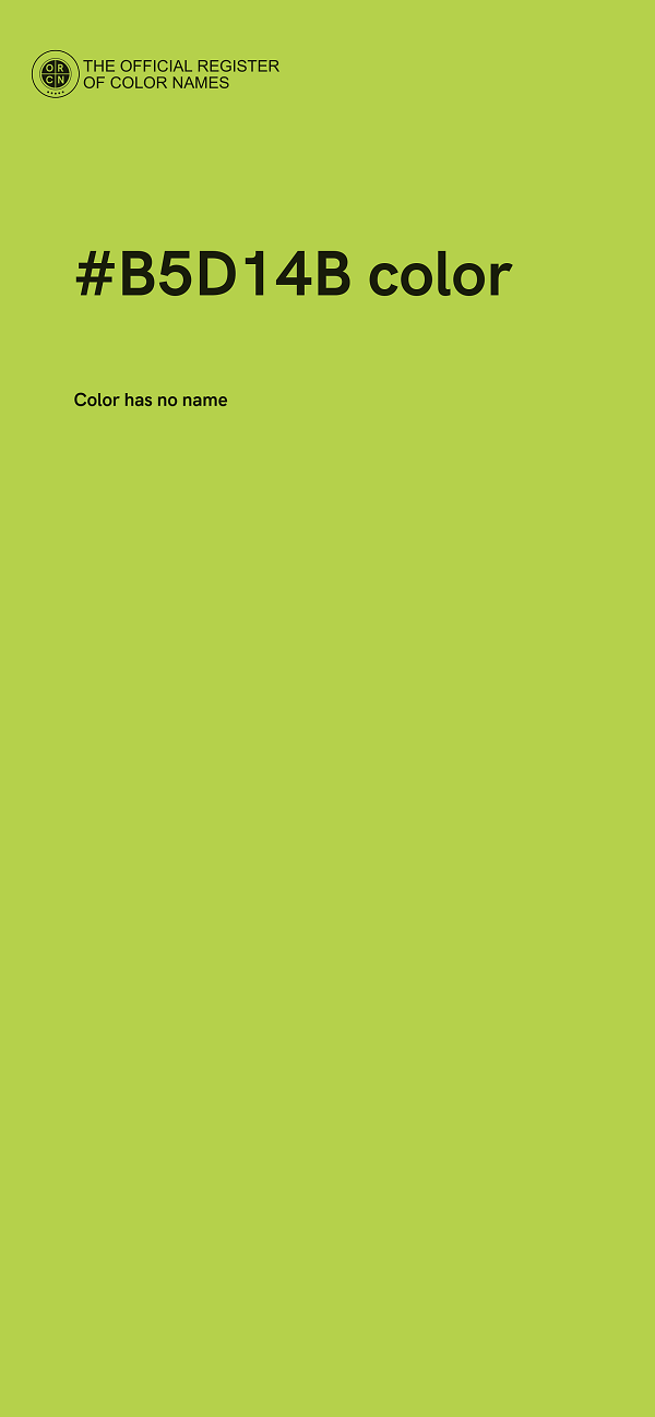 #B5D14B color image
