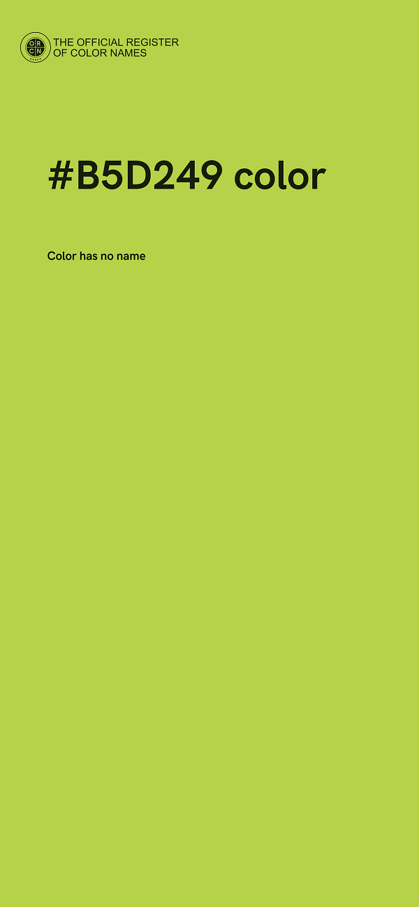 #B5D249 color image