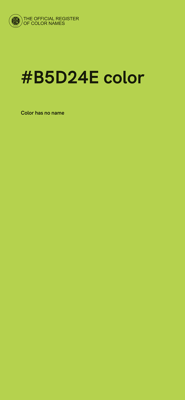 #B5D24E color image