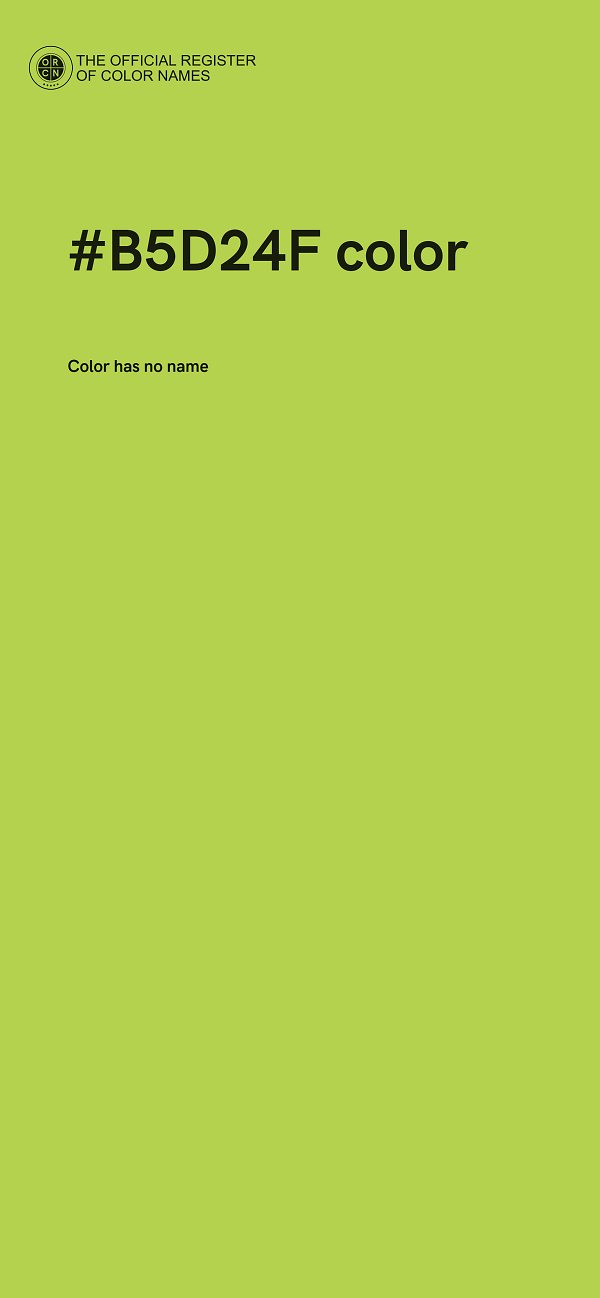 #B5D24F color image