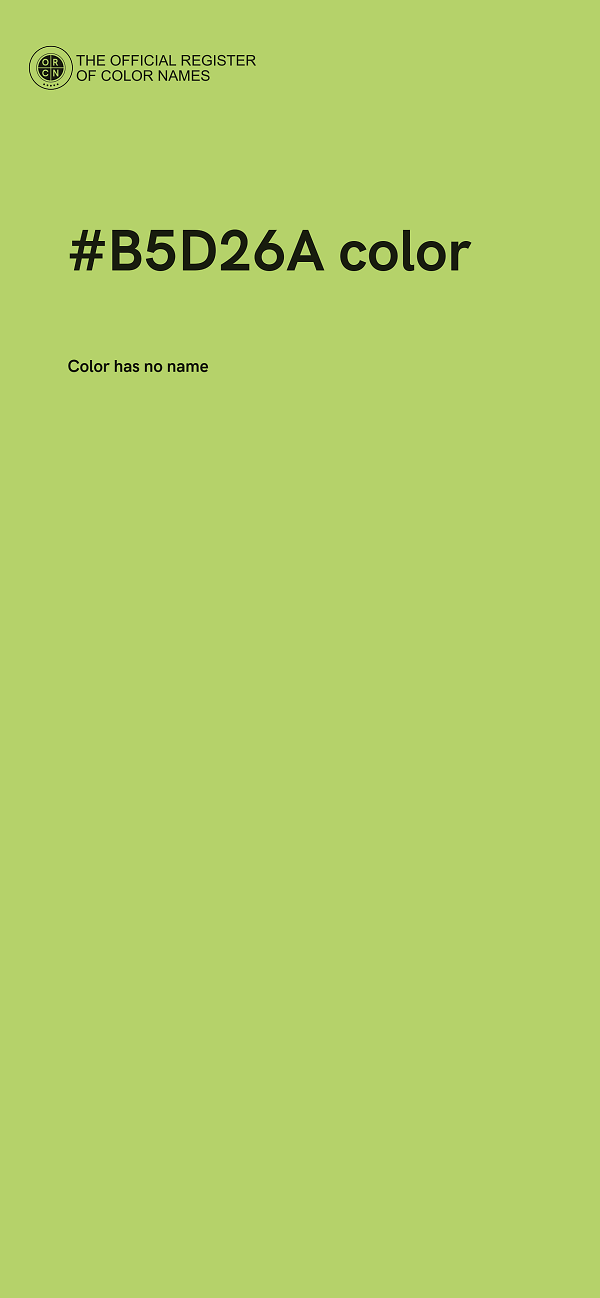 #B5D26A color image