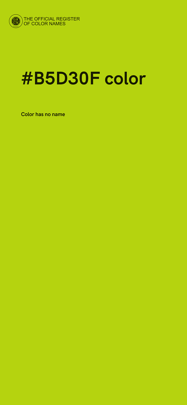 #B5D30F color image