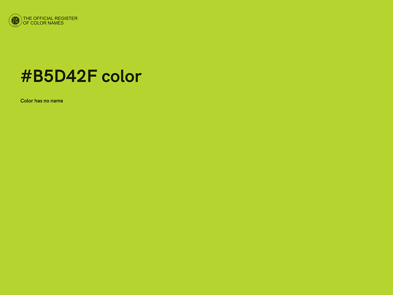 #B5D42F color image