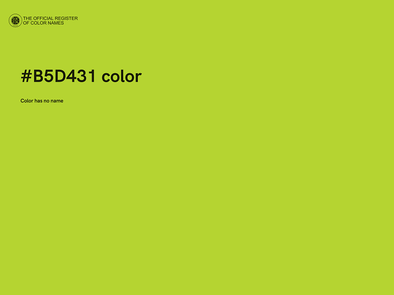 #B5D431 color image