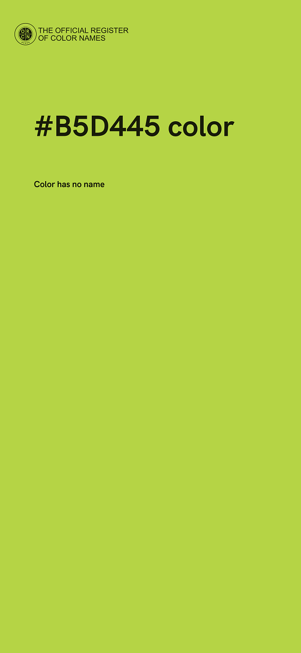 #B5D445 color image