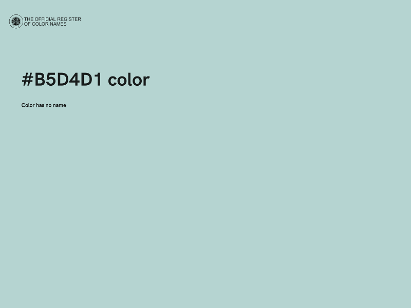 #B5D4D1 color image