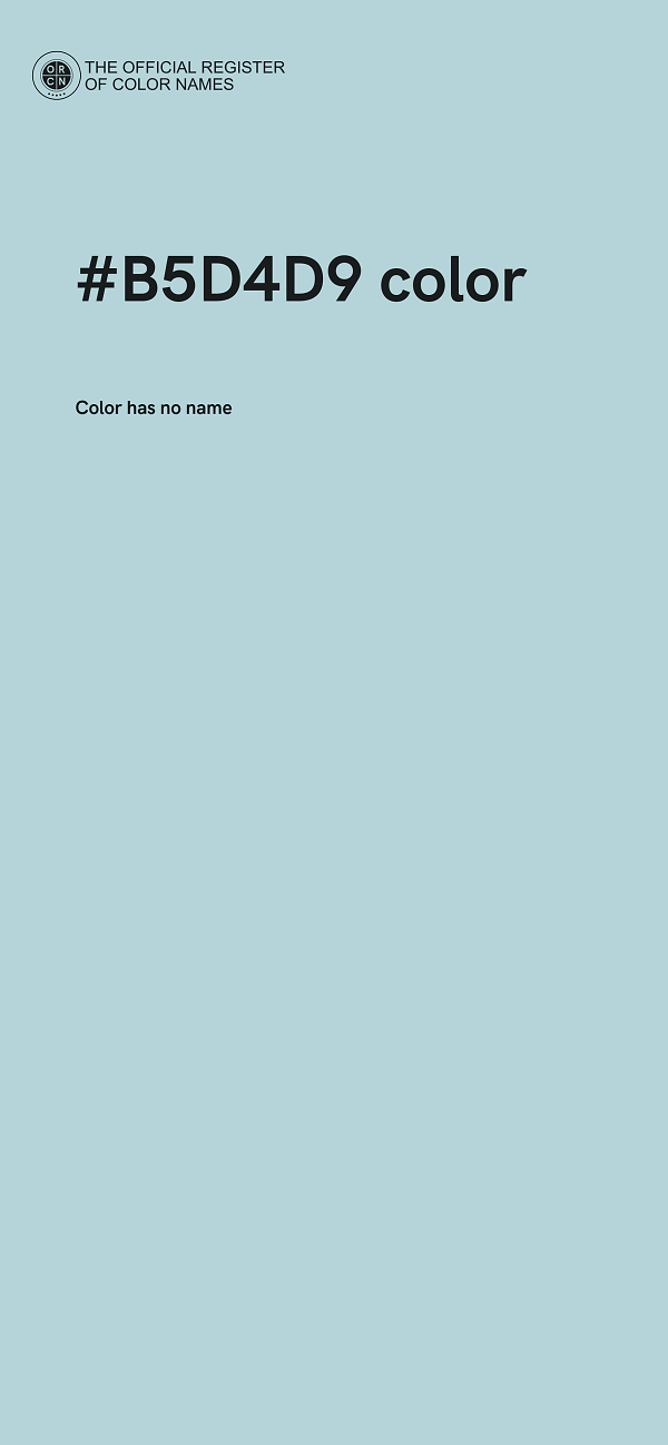 #B5D4D9 color image