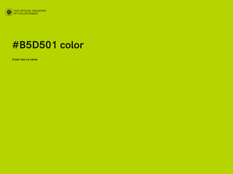 #B5D501 color image