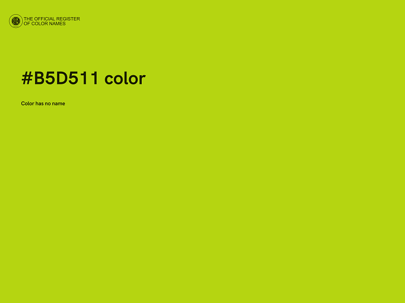 #B5D511 color image