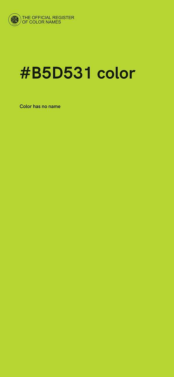 #B5D531 color image