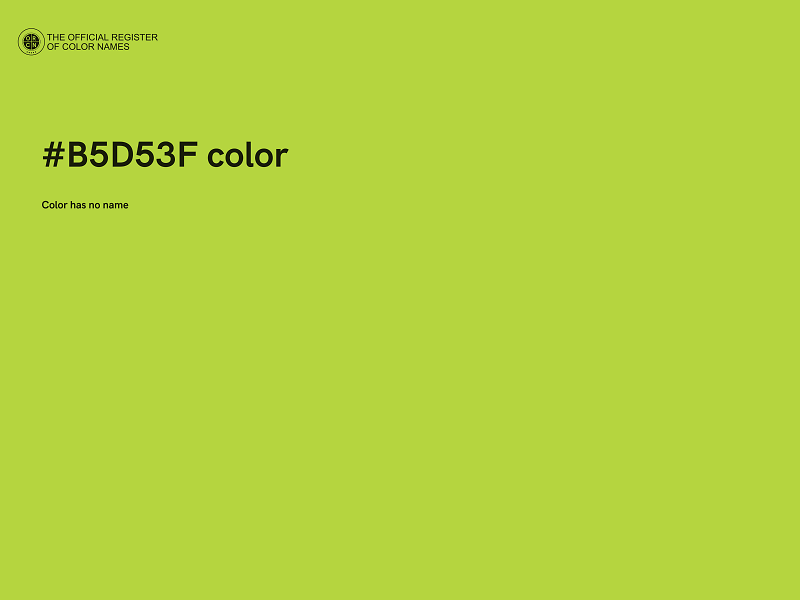 #B5D53F color image