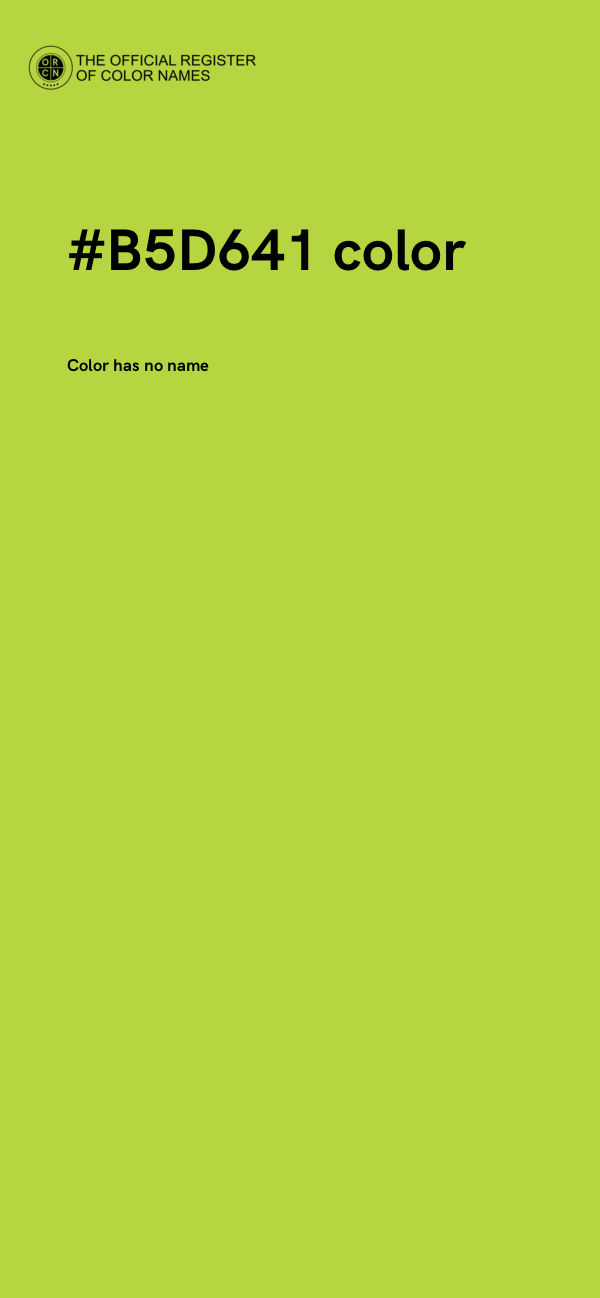 #B5D641 color image