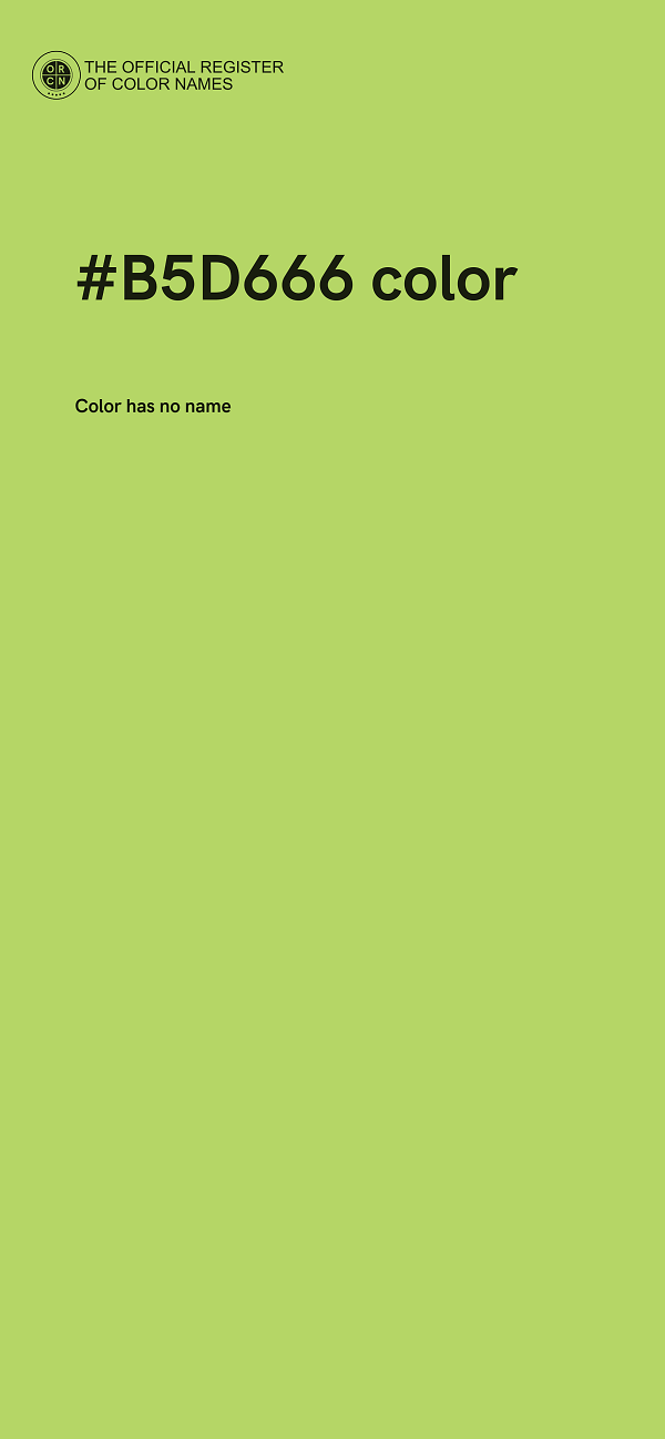 #B5D666 color image
