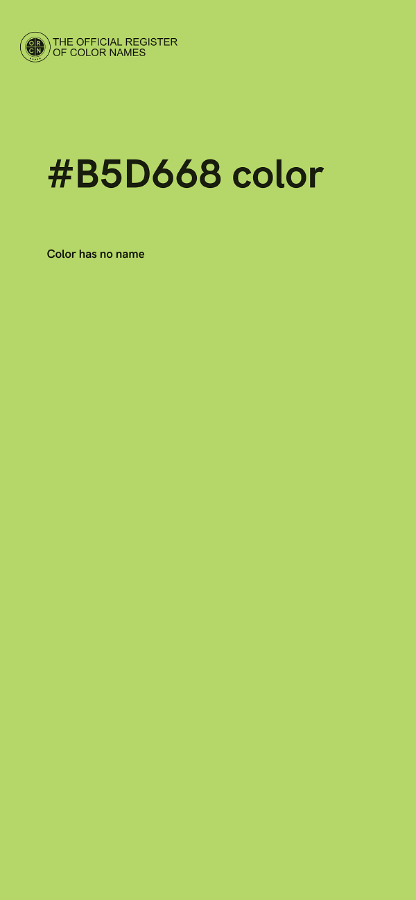 #B5D668 color image