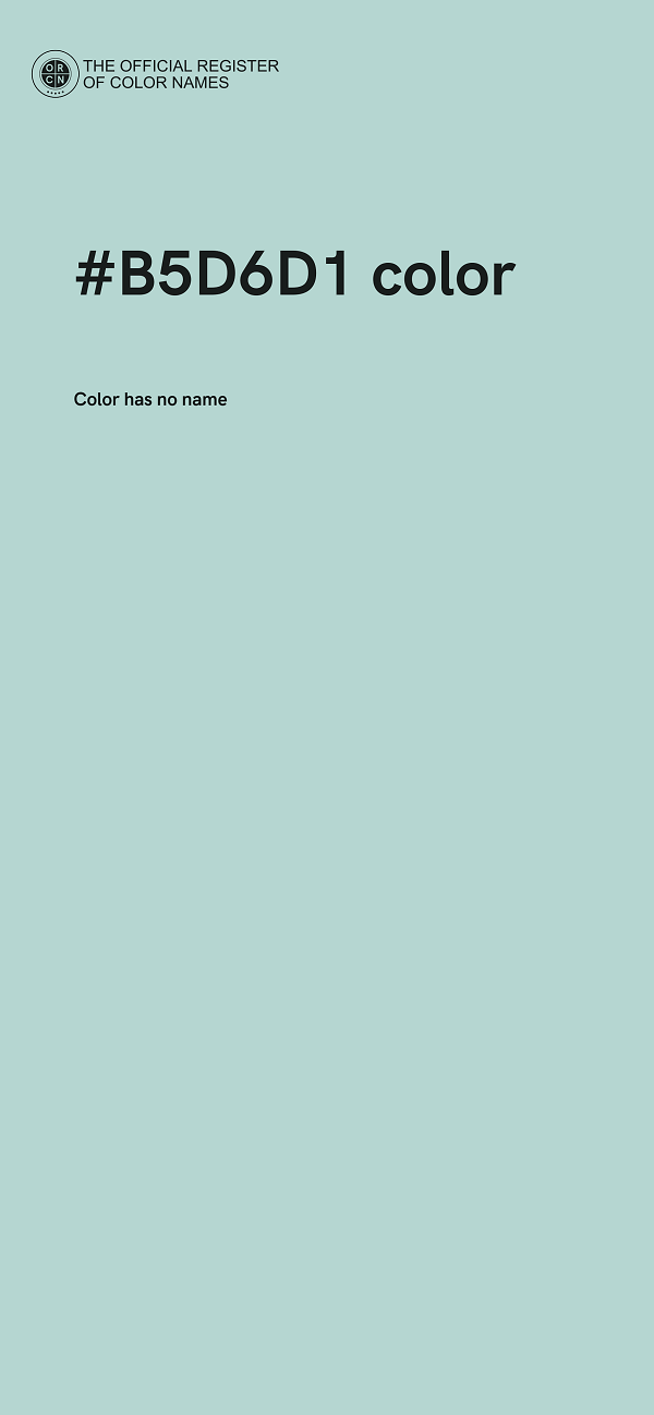 #B5D6D1 color image