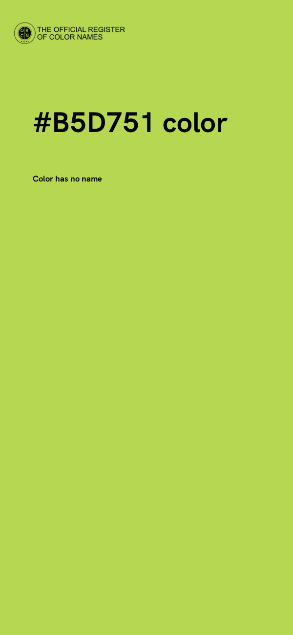 #B5D751 color image