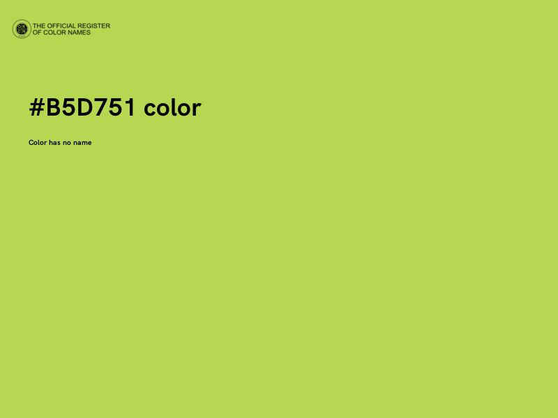 #B5D751 color image