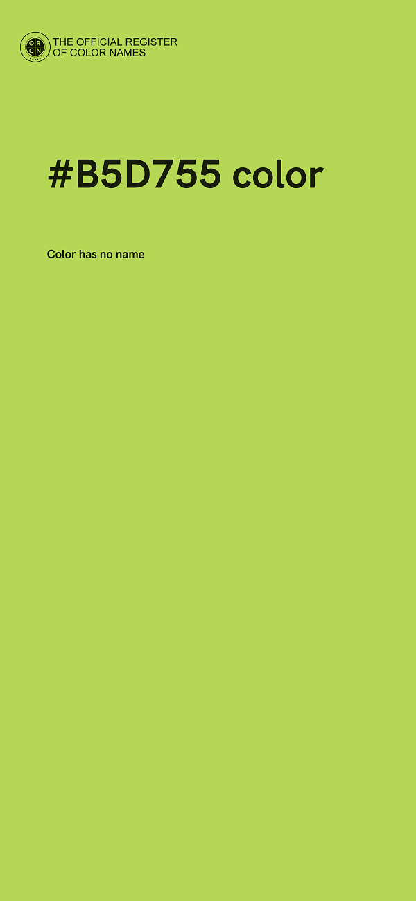 #B5D755 color image