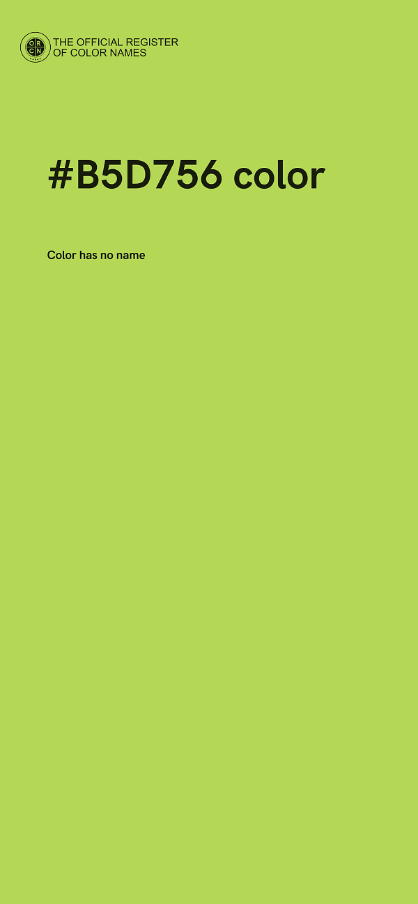 #B5D756 color image