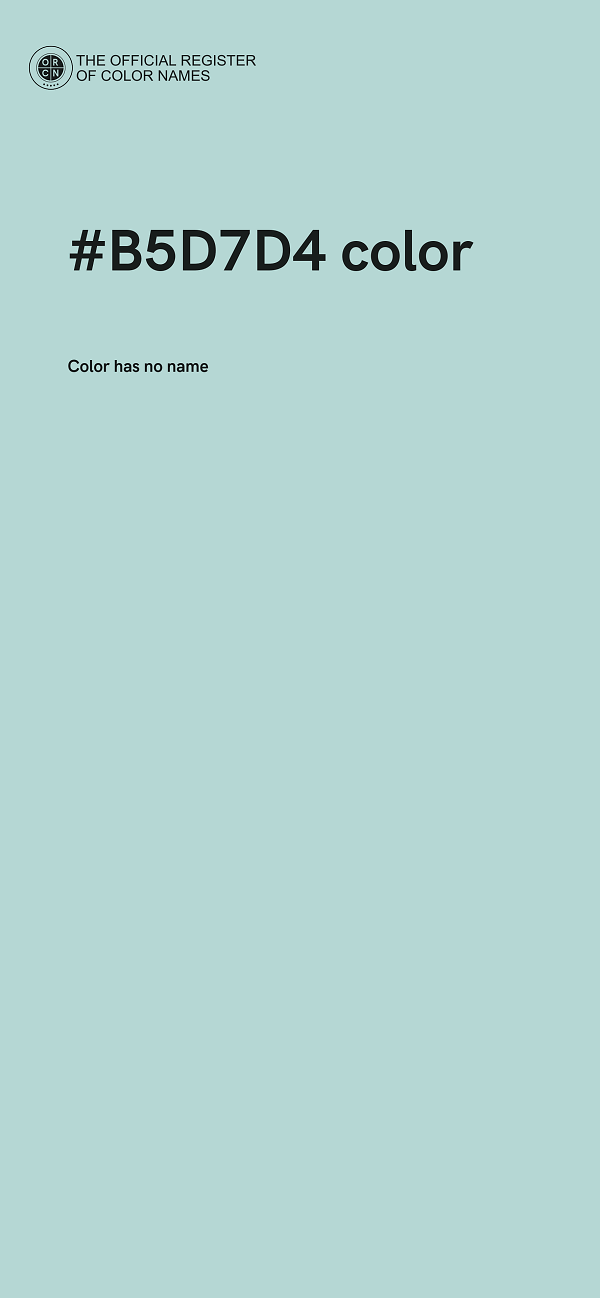 #B5D7D4 color image