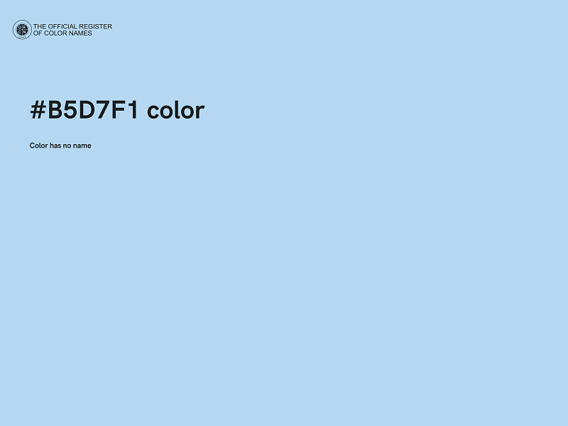 #B5D7F1 color image