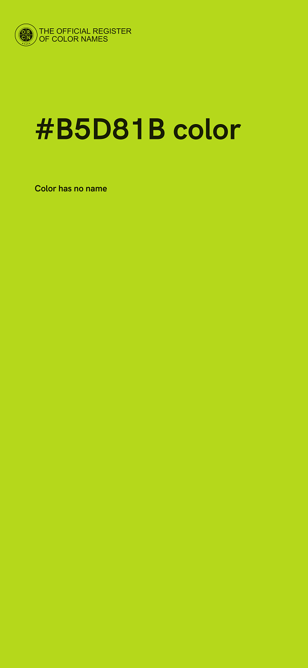 #B5D81B color image