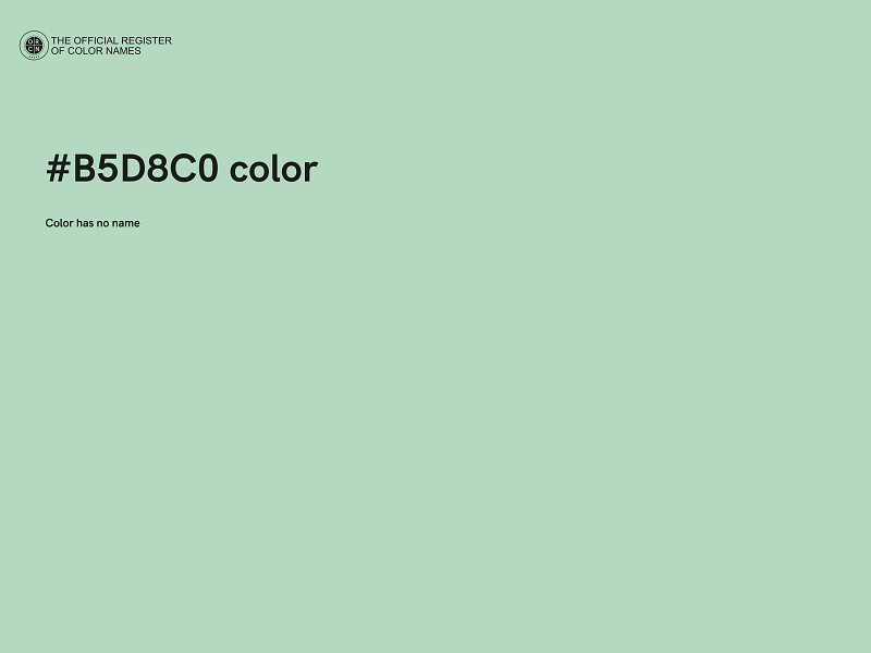 #B5D8C0 color image