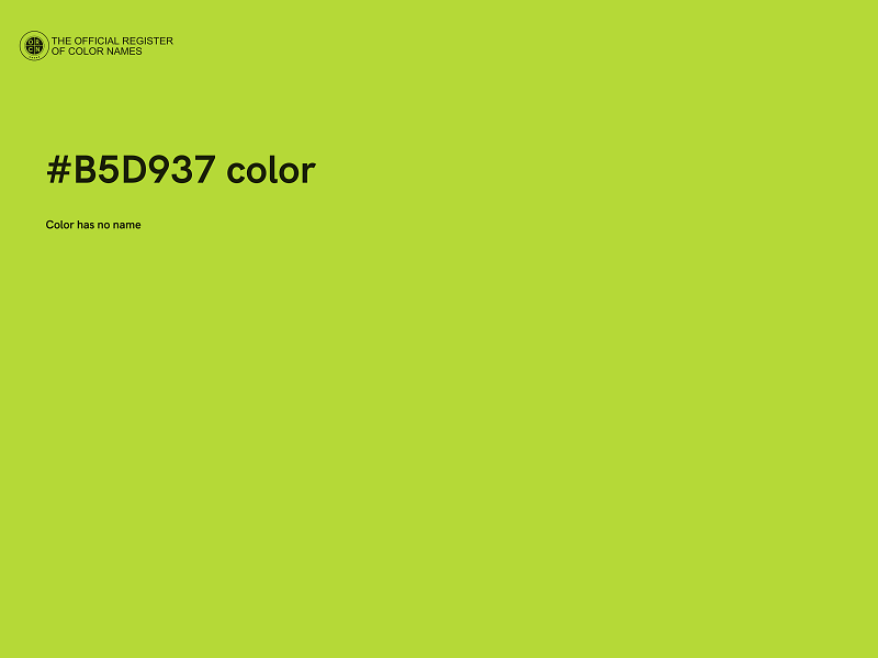 #B5D937 color image