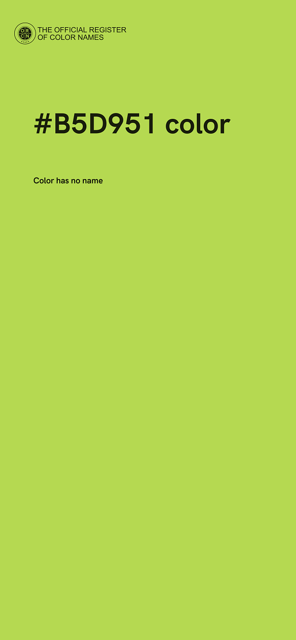 #B5D951 color image