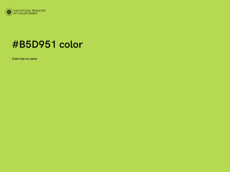 #B5D951 color image