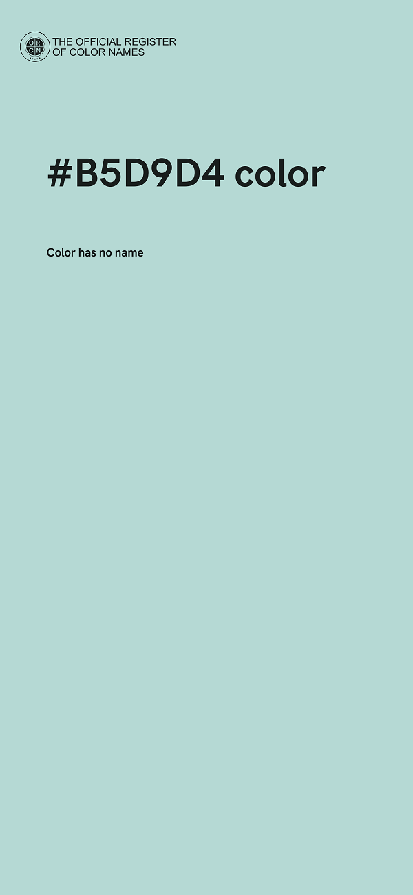 #B5D9D4 color image