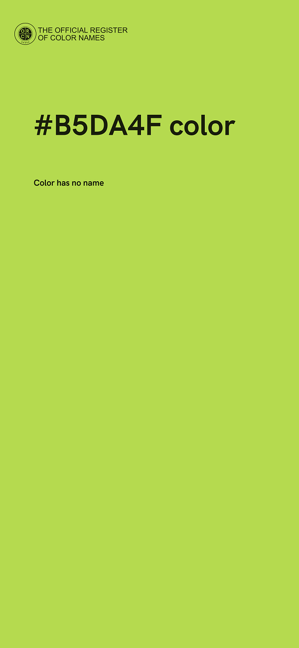 #B5DA4F color image