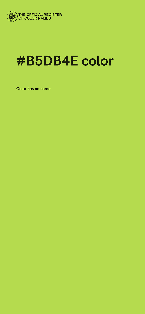 #B5DB4E color image