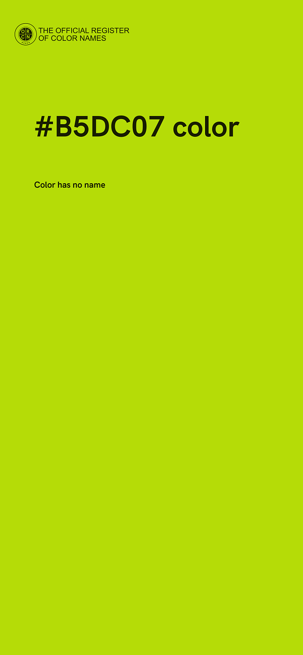#B5DC07 color image