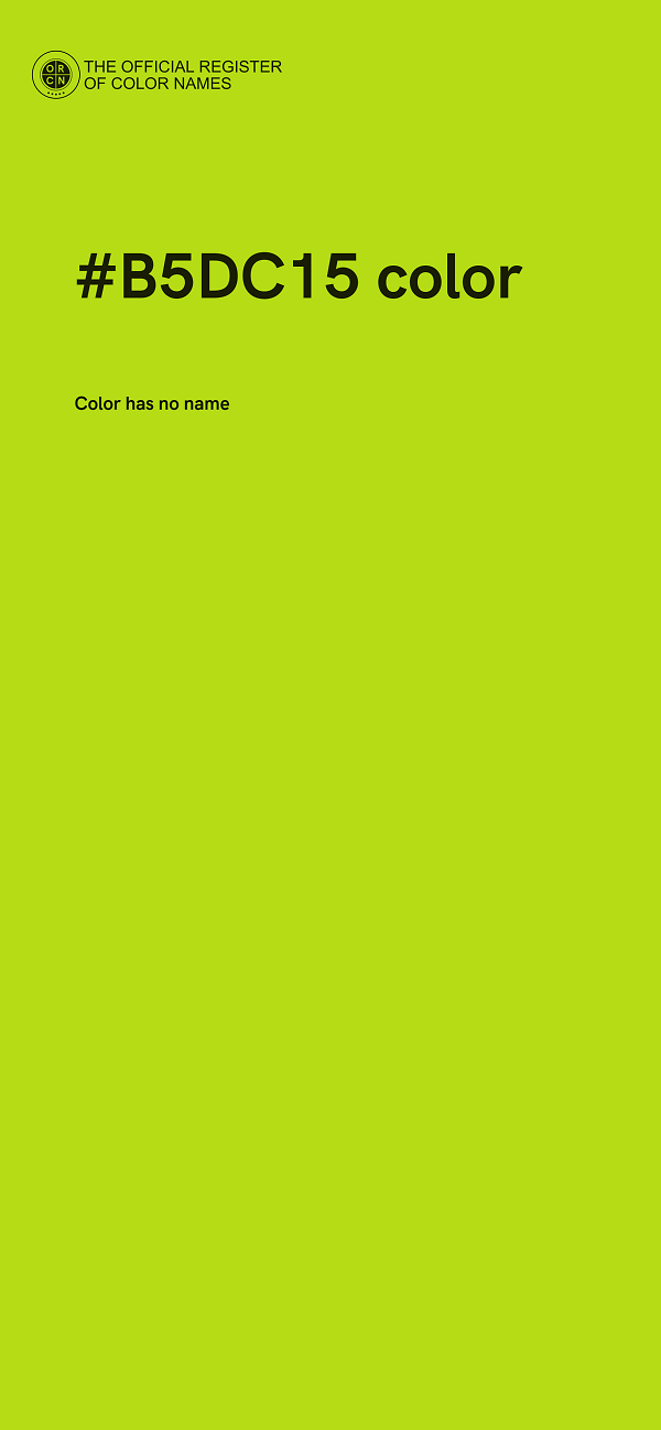 #B5DC15 color image