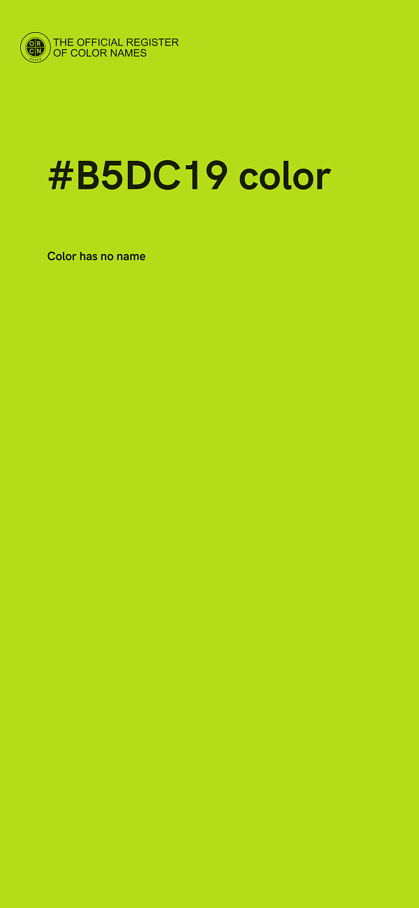 #B5DC19 color image