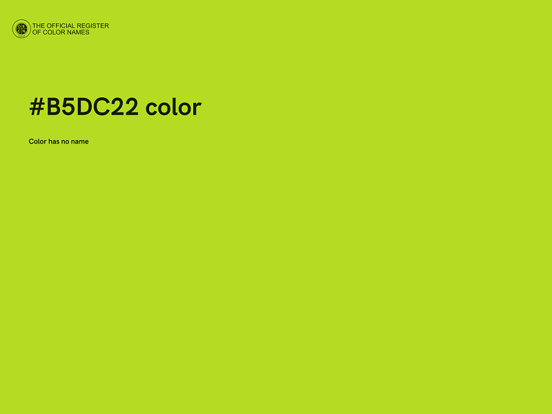 #B5DC22 color image