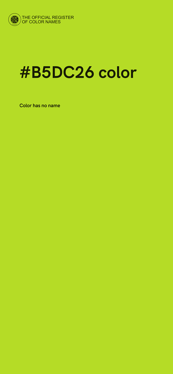 #B5DC26 color image