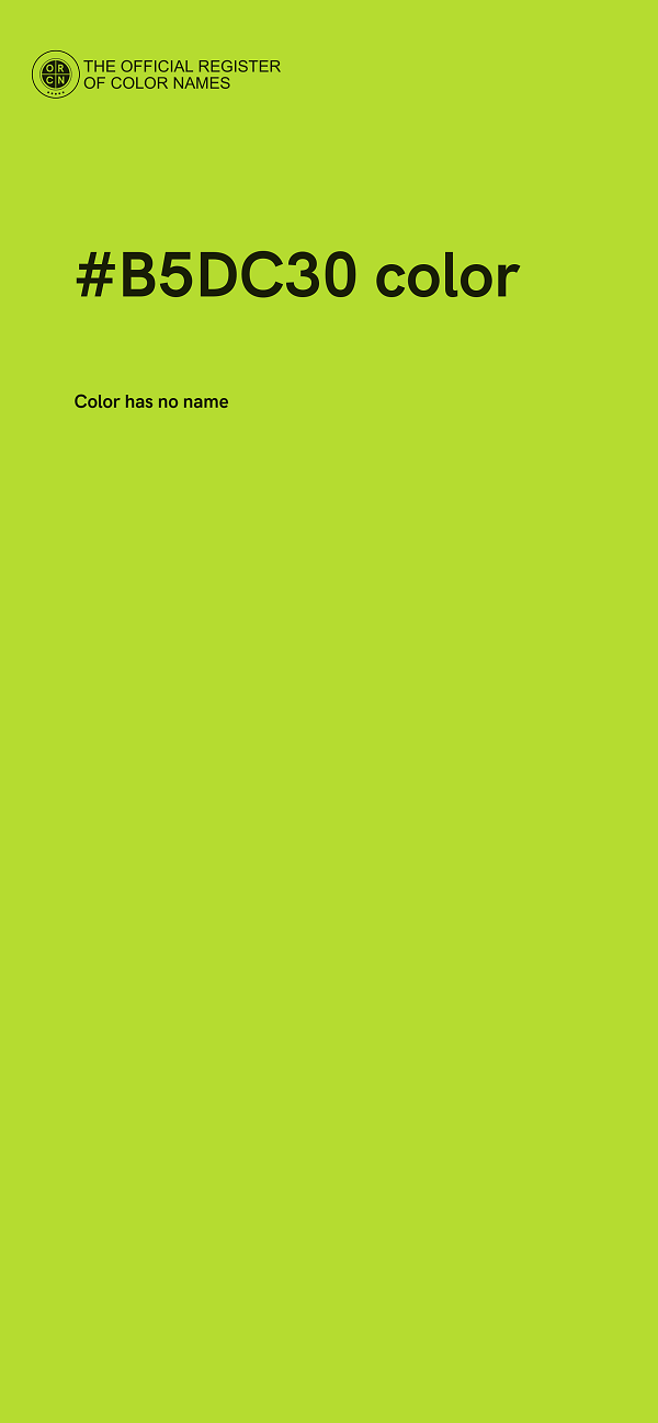 #B5DC30 color image