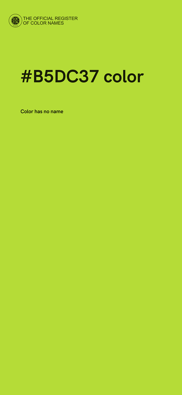 #B5DC37 color image