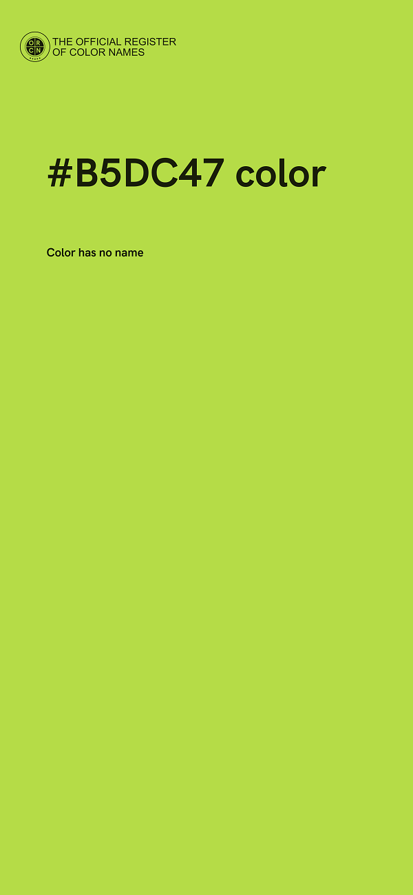 #B5DC47 color image