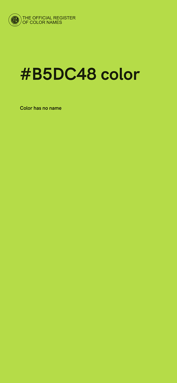 #B5DC48 color image