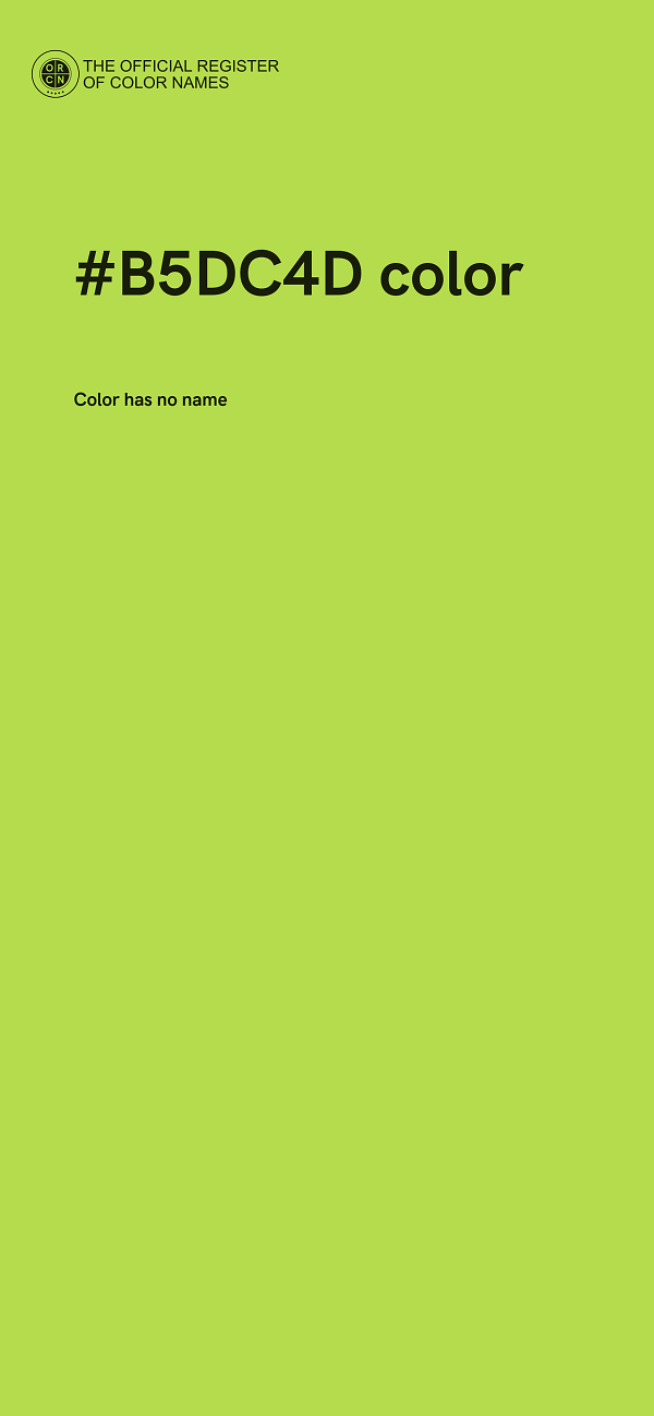 #B5DC4D color image