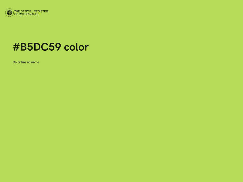 #B5DC59 color image