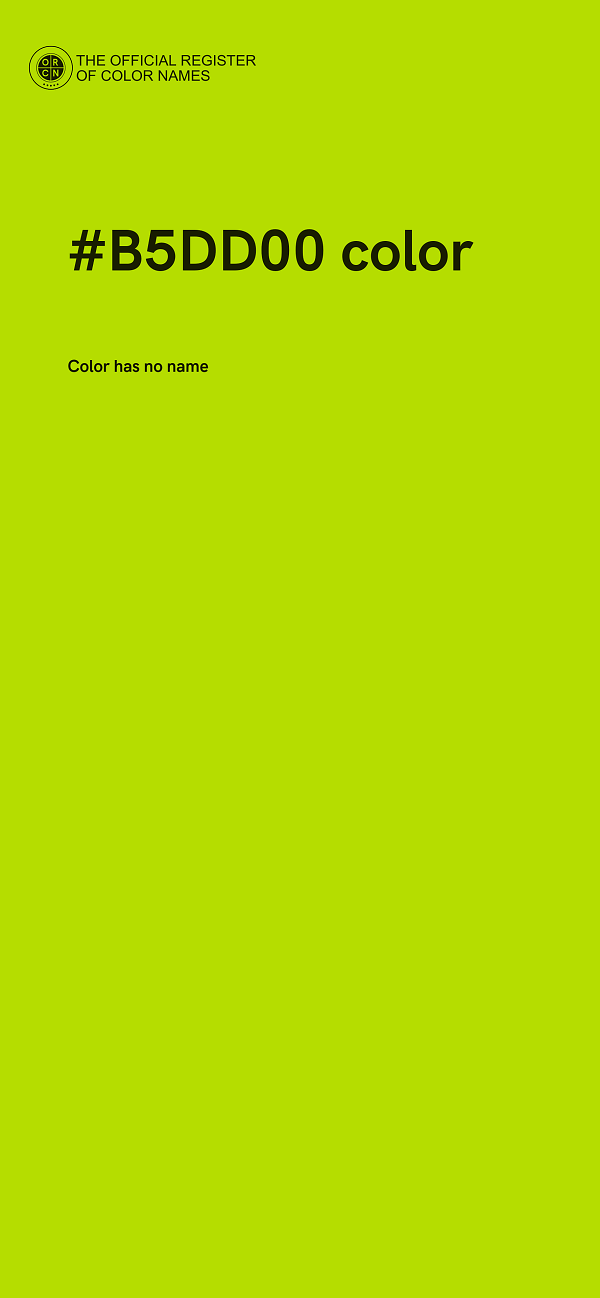 #B5DD00 color image