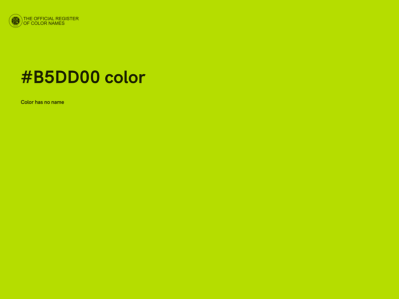 #B5DD00 color image