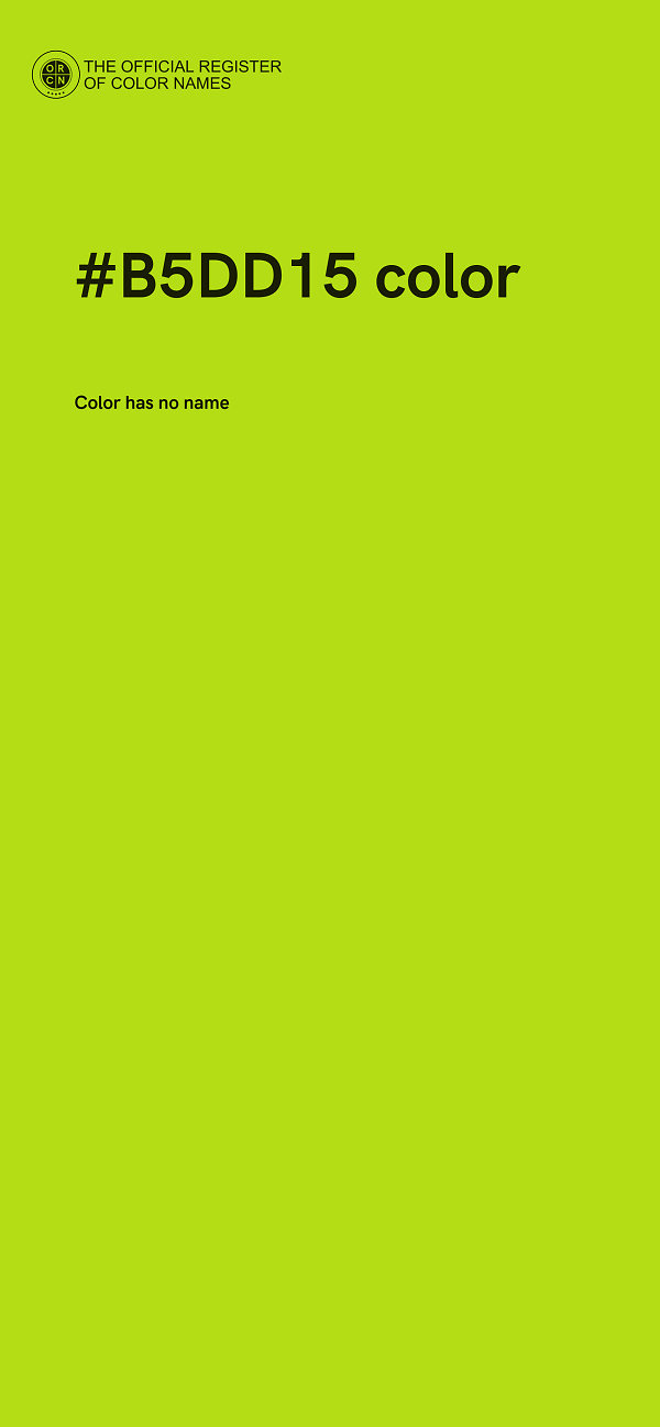 #B5DD15 color image