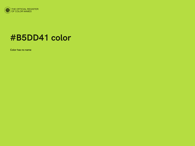 #B5DD41 color image