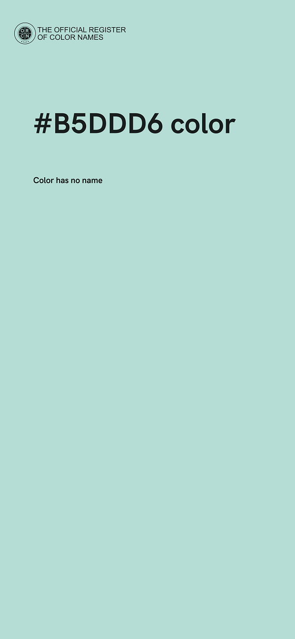 #B5DDD6 color image