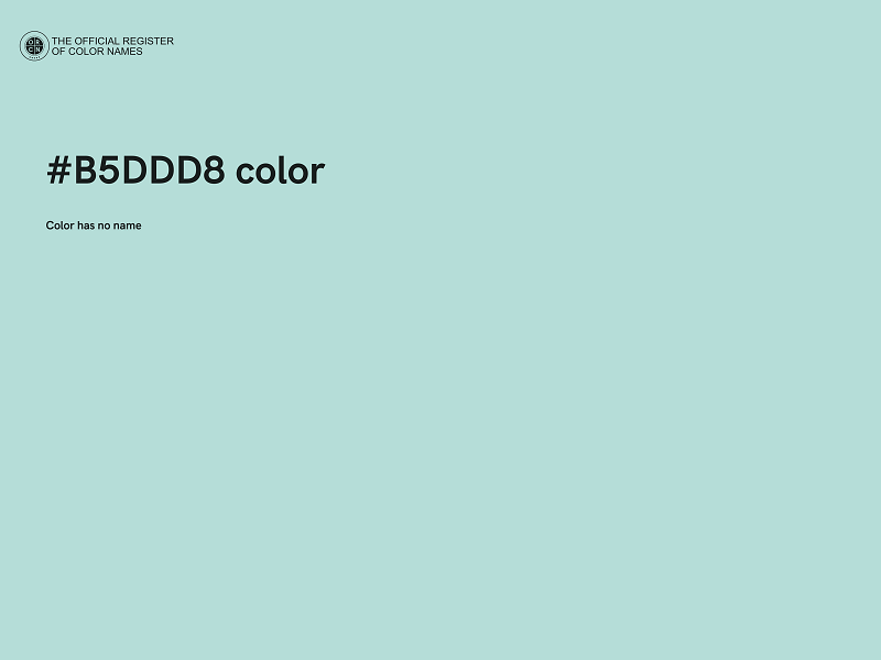 #B5DDD8 color image